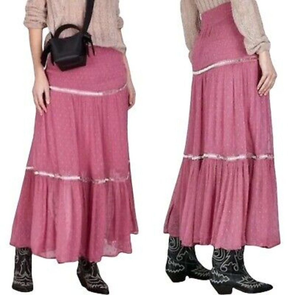 Free People Ella Pink Skirt 8